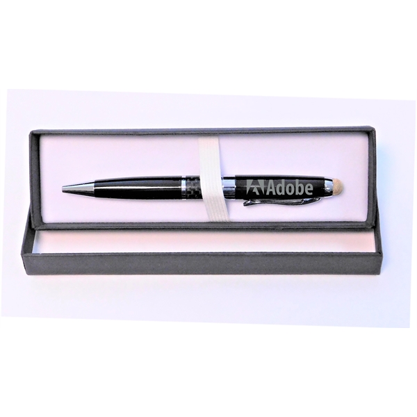 Executive Brass and Carbon Fiber Stylus Pen with Gift Case