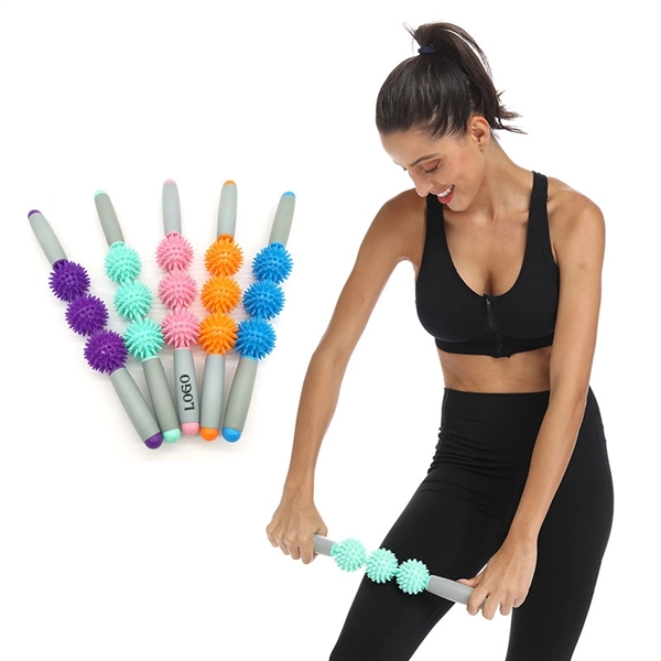 Multifunctional Fitness Yoga Hedgehog Roller Massage Stick
