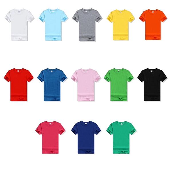Solid Color Short Sleeve Tee Tops Basic Cotton T-Shirt
