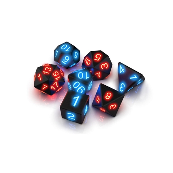 7 Pieces Led Lights Electronic Dice  Set