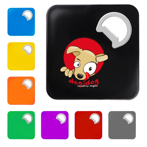 Square Coaster with Foam Padded Bottom & Corner Metal Bottle