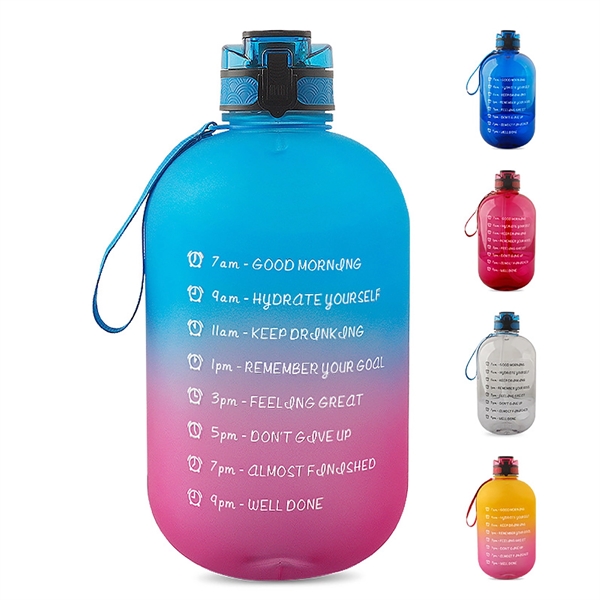 Motivational 1 Gallon Water Jug - with Straw & Time Marker
