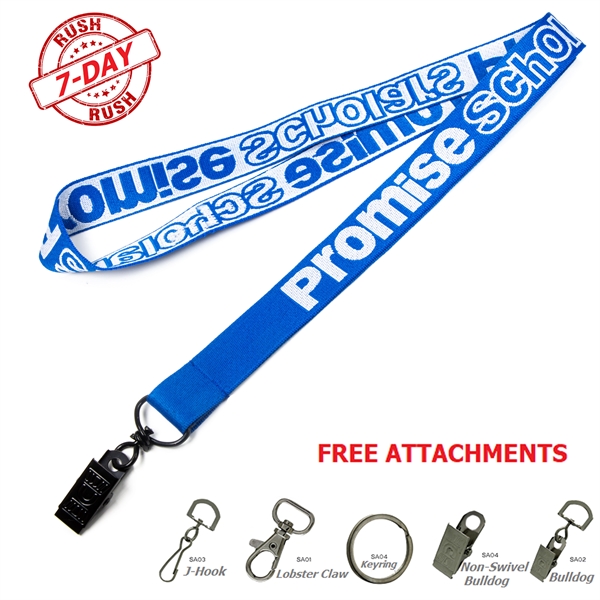 7 Day Rush Woven Lanyards w/ Custom Imprint Event
