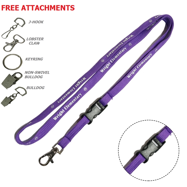 Quick Release Tube Lanyards w/ Detachable Buckle