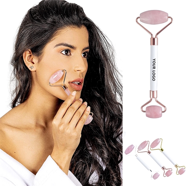 Rose Quartz Roller Facial Tool Massager