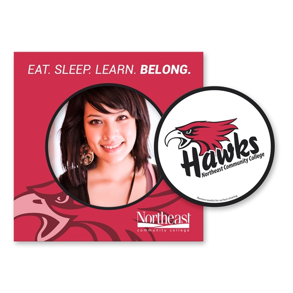 2-in-1 Circle Car Magnet w/Picture Frame