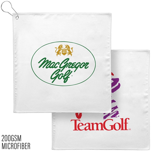 12x12 Golf Towel With Grommet - 200GSM