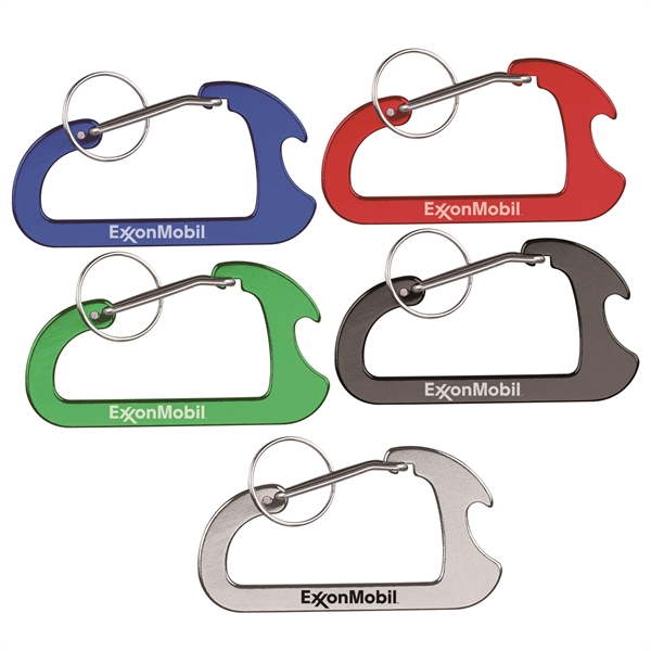 Carabiner with Bottle Opener and Key Ring