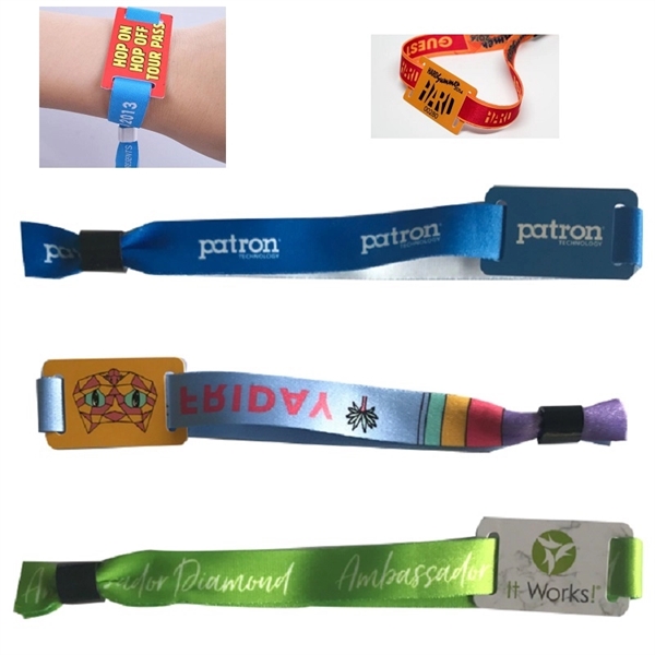 Custom Printed or Woven RFID Cloth Wristbands for Events