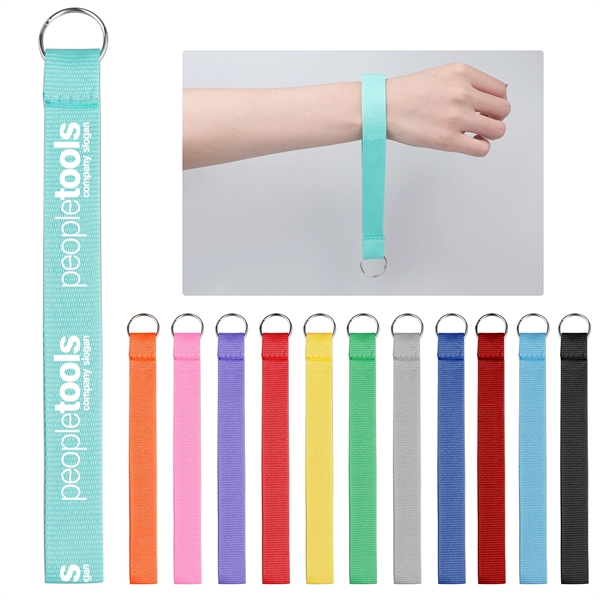 3/4" Silkscreen Wrist Lanyard Keychain