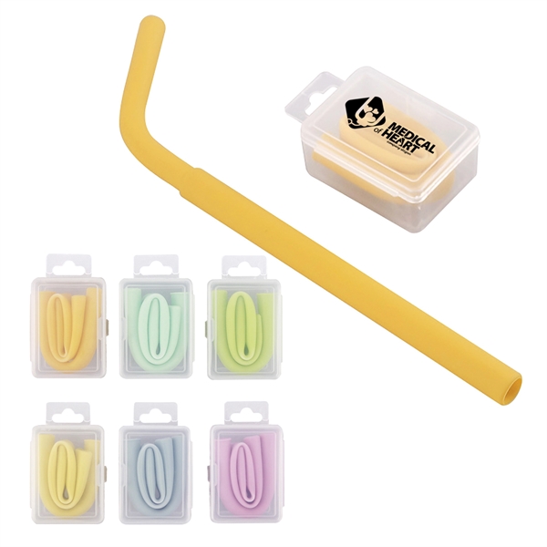 Silicone Reusable Straw in Case