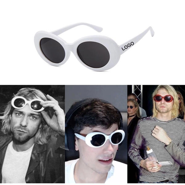 Acrylic Frame Oval Sunglasses