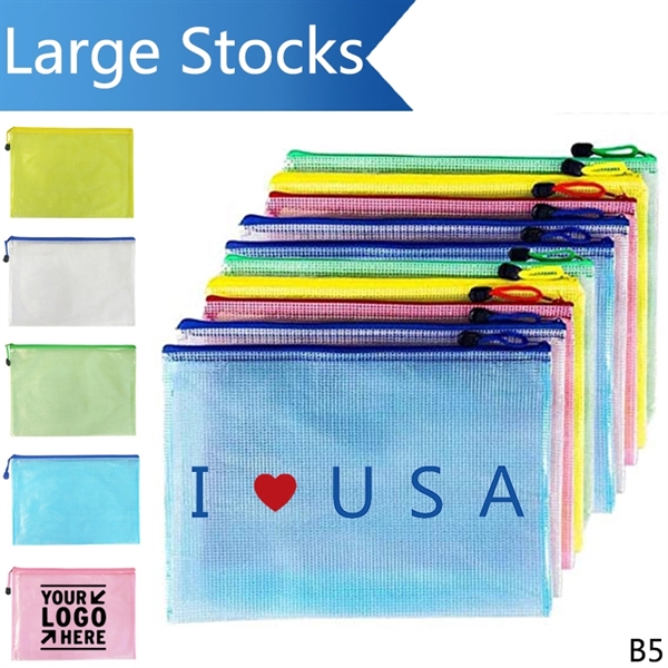 B5 Size/11.4*8.26 Inches PVC Zipper Pouch