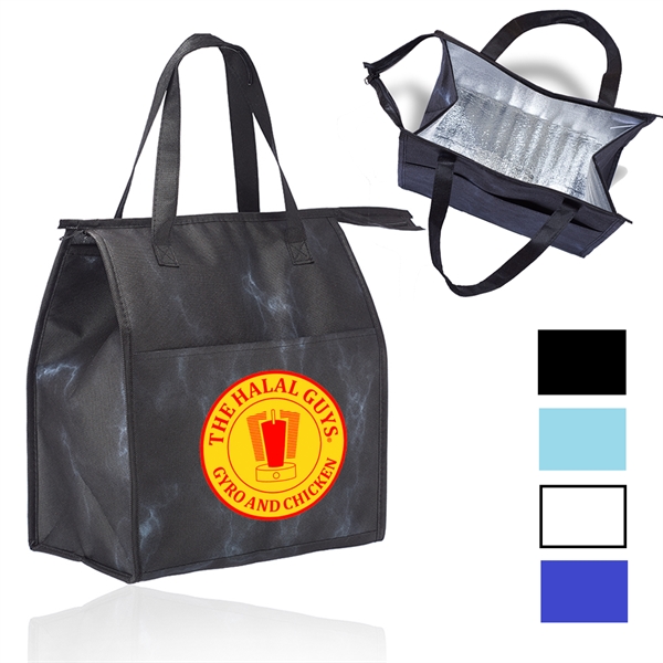 Reusable Quilted Pocket Tote Bag W/ Gusset (13" x 14" x 3")