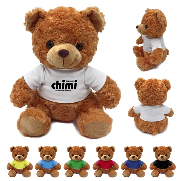 6" Bear Stuffed Animal with T-shirt