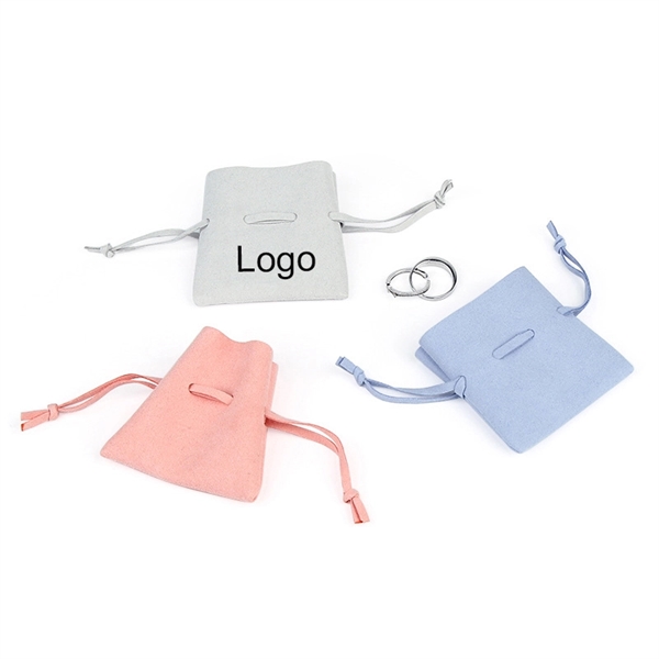 Faux Suede Jewelry Pouch
