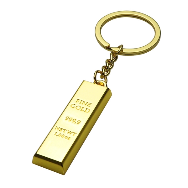 Gold bullion keychain