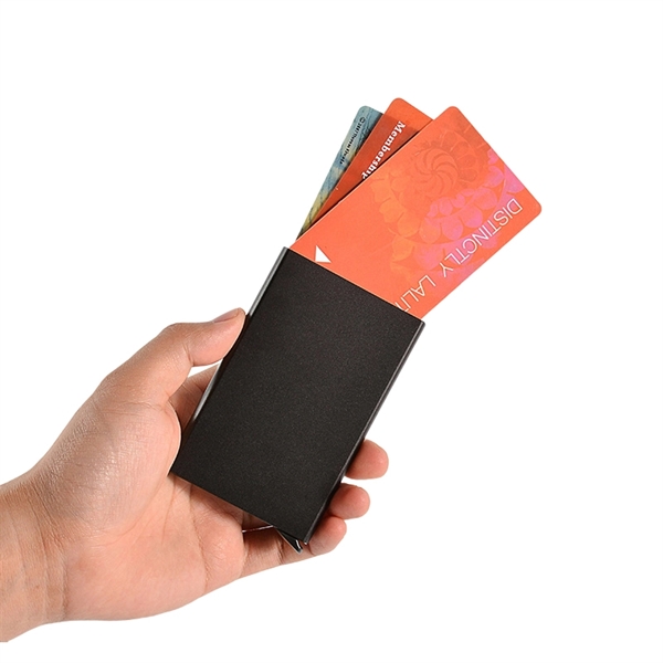 Auto Pop-Up FRID Wallet Metal Credit Card Holder