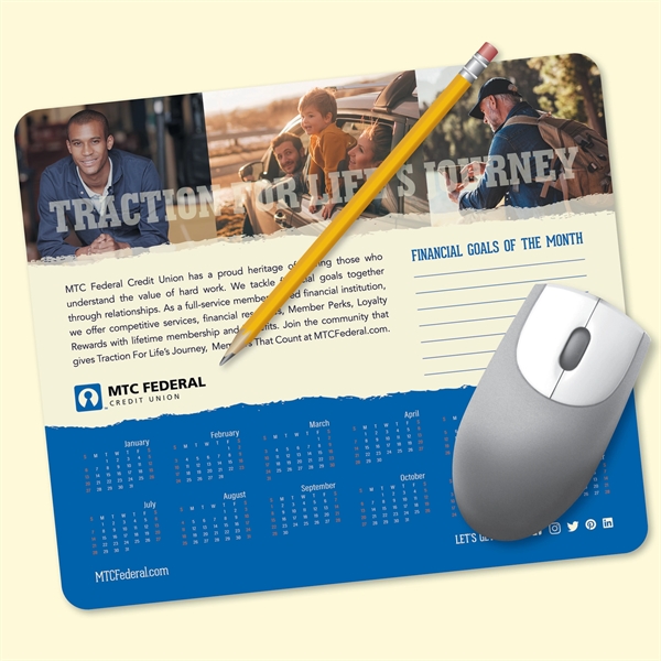 MousePaper® 40 Page - Recycled Note Paper Calendar Mouse Pad