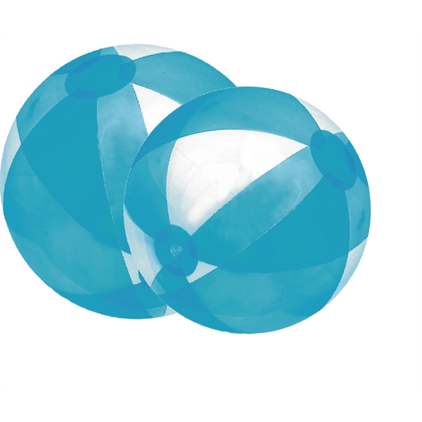 Inflatable Translucent Blue and Clear Beach Balls