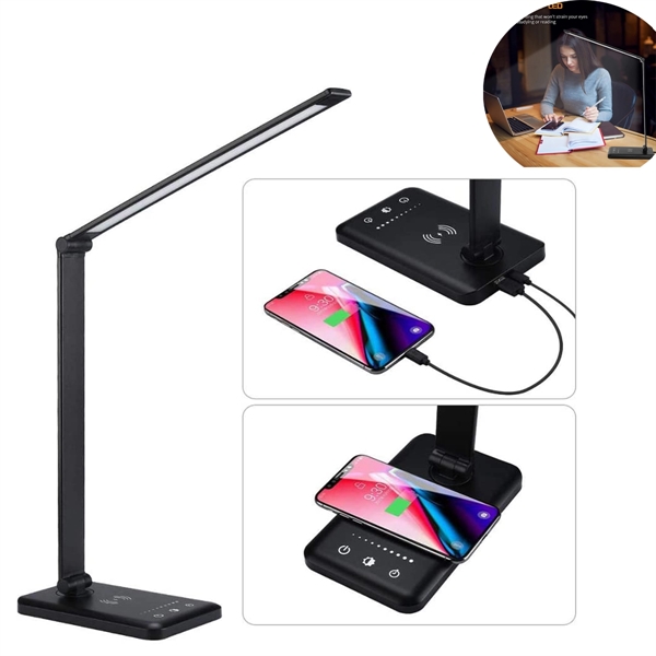 Multifunctional LED Desk Lamp with Wireless Charger