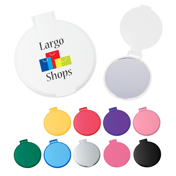 colored branded compact hand mirrors