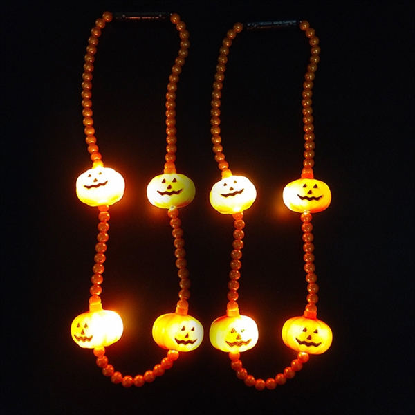 Halloween LED luminous pumpkin Necklace Flashlight Jewelery