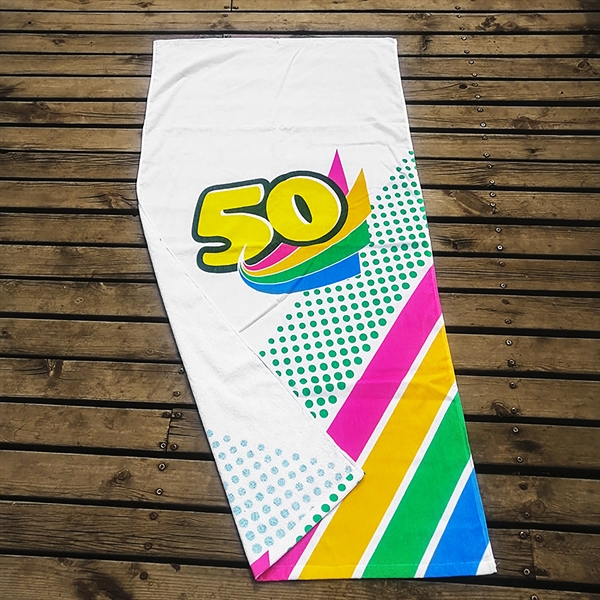 Premium Full Color Superfine Fiber Beach Towel 27.5" x 55"