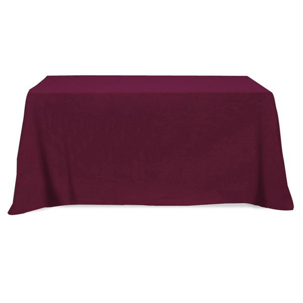 Flat Poly/Cotton 4-sided Table Cover - fits 6' standard t...