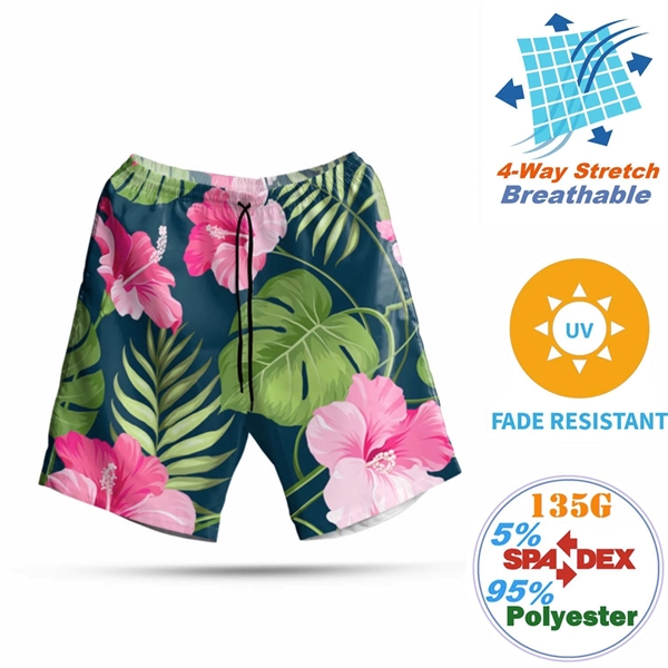 Women's 135 GSM Wrinkle Free Mid-Length Hawaiian Shorts