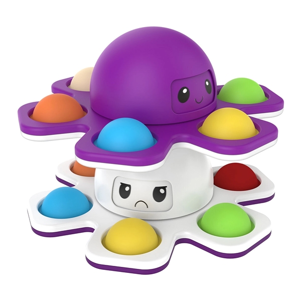 Face-Changing Octopus Push Pop Fidget Spinner