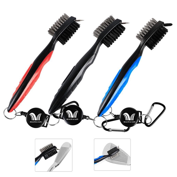 Frogger Golf Club Brush Cleaner Pro Retractable Dual-Bristle