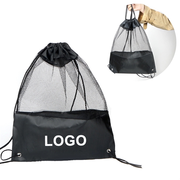 Drawstring Mesh Backpack