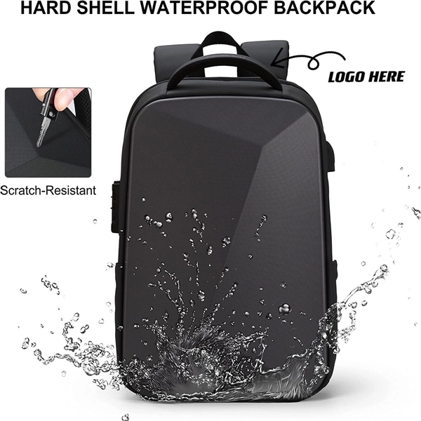 Anti-Theft Hard Shell Backpack with USB Port