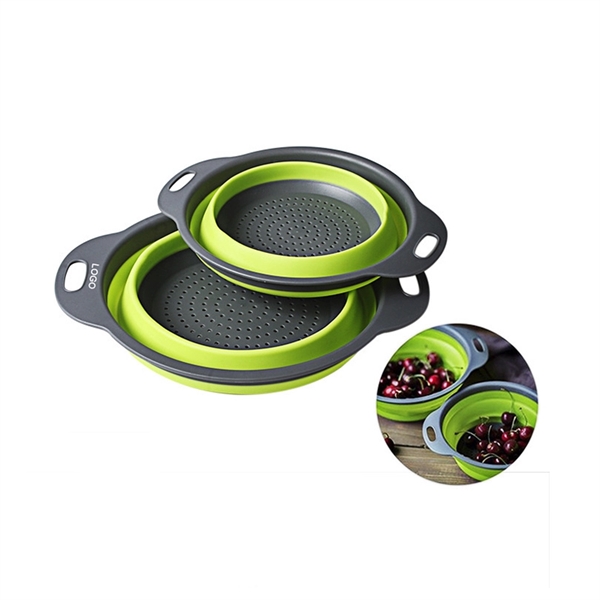 Folding  Silicone Colander Set Of 2
