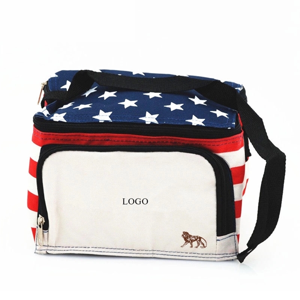 American Flag Lunch Bag