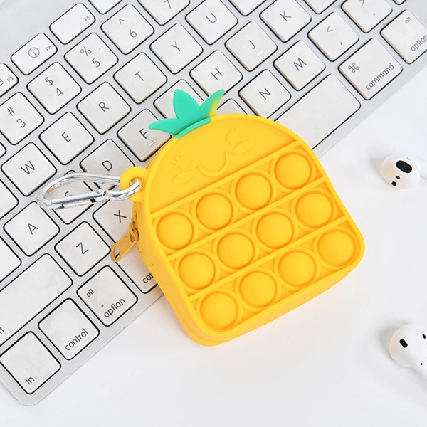 Pineapple Shape Push Pop Bubble Coin Purse Fidget Toy