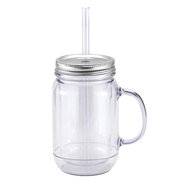 24 oz. plastic mason jar with Hot Chocolate