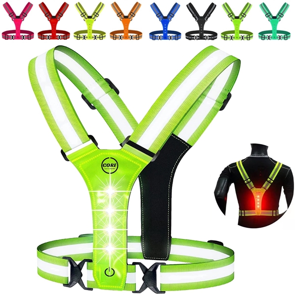 LED Reflective Running Vest