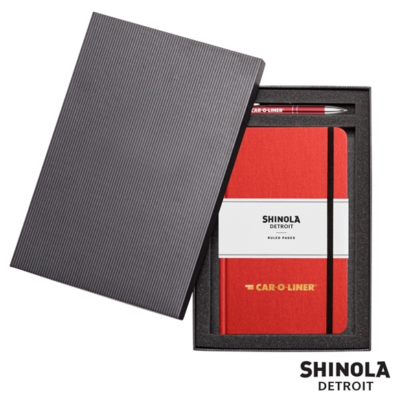 Shinola® HardCover Journal/Clicker Pen Gift Set - (M)