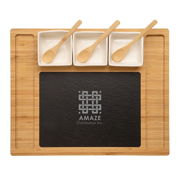 Cheese Gift Set 3 Piece with Magnet Handle and Glass Cutting Board