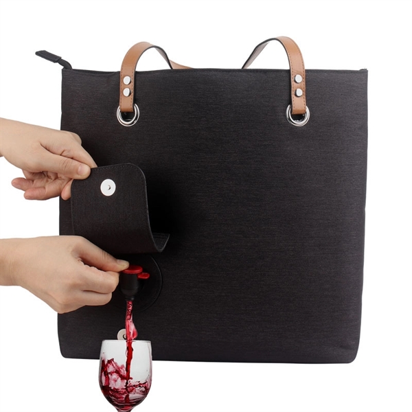 Wine Tote Bag with Hidden Dispenser