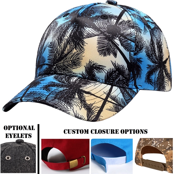 5 Panel Dye-Sublimated Structured Baseball Cap