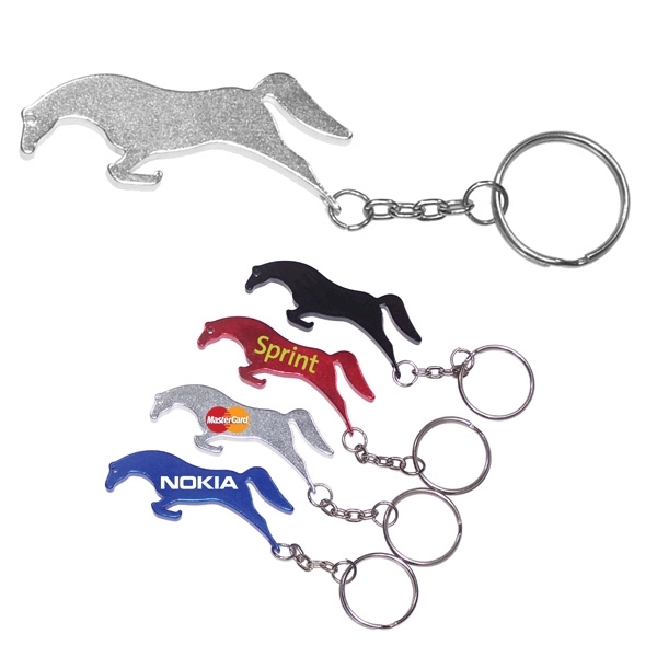 Horse shape bottle opener keychain