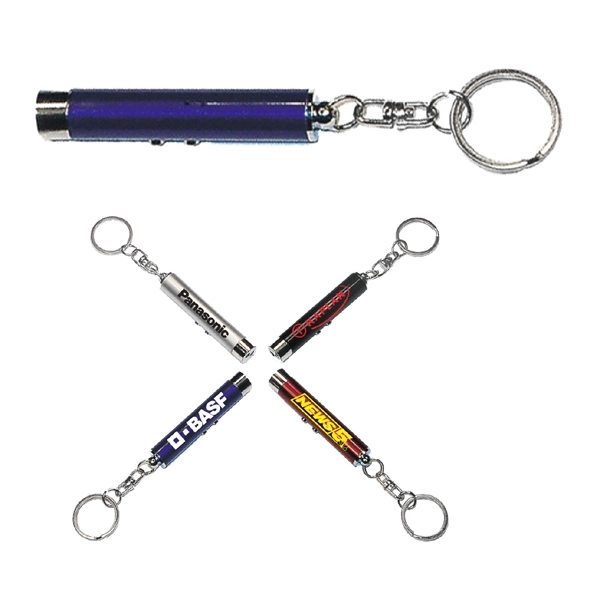 Dual function laser pointer and LED flashlight  keychain