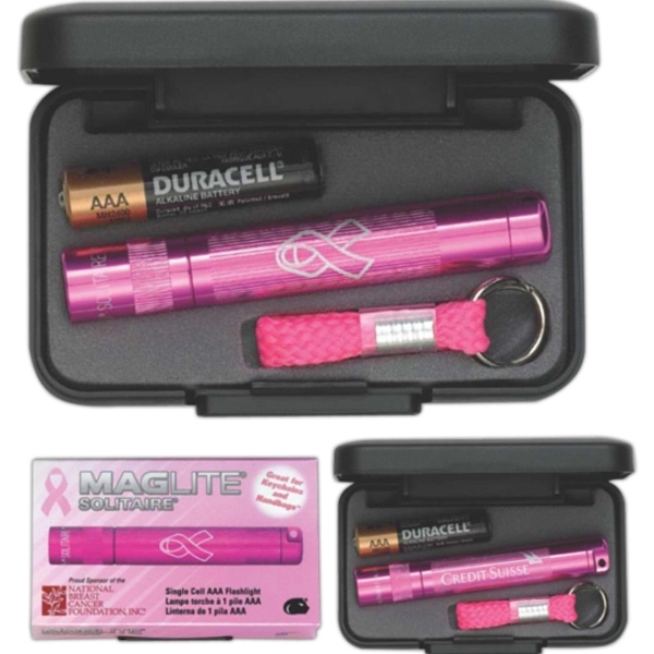 Breast Cancer Awareness Maglite Solitaire