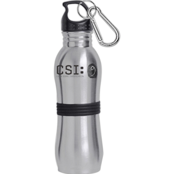 24 oz. Stainless Steel With Rubber Grip Bottles