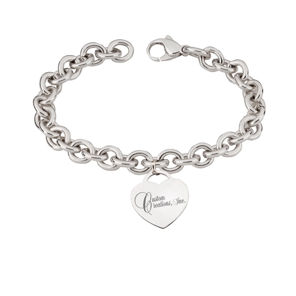 Tiffany Style Bracelet with Heart Charm