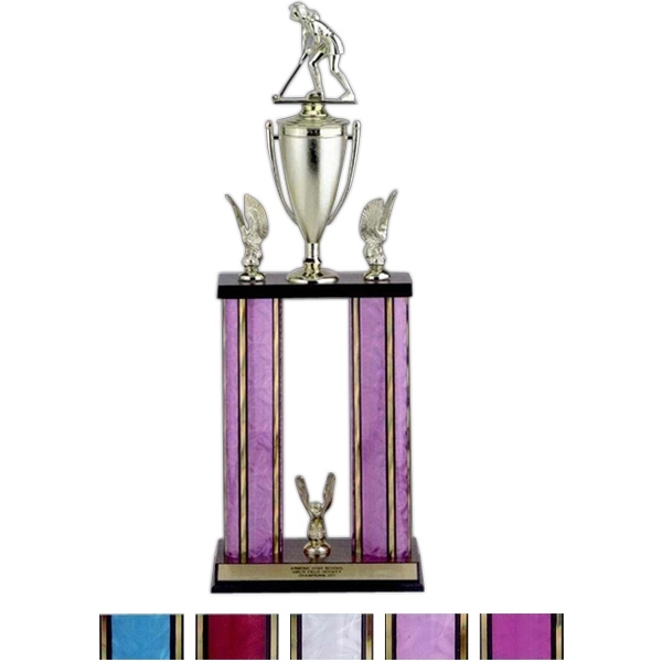 Moonbeam series trophy with decorative gold trim