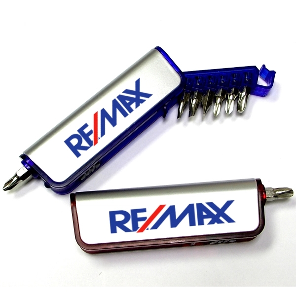Screw driver set with LED flashlight
